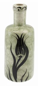 Marbling Black Tulip Oil Bottle 900ml - 10x10 - Black & Green Serving Tools