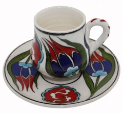 Ottoman Classic Tulip Model Single Cup - 8x8 - Colorful Coffee Cups