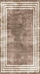 STRIPED EDGE NON-SLIP LEATHER BACKING DECORATIVE RUG, Polyamide Living Room Rugs | Loftry