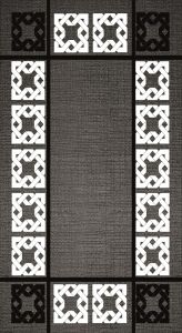 FRAME PATTERN NON-SLIP LEATHER BASED DECORATIVE CARPET, Polyamide Living Room Rugs | Loftry