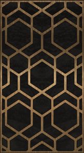 SYMMETRIC PATTERN NON-SLIP LEATHER BASED DECORATIVE CARPET, Polyamide Living Room Rugs | Loftry