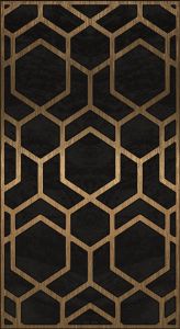 SYMMETRIC PATTERN NON-SLIP LEATHER BASED DECORATIVE CARPET, Polyamide Living Room Rugs | Loftry