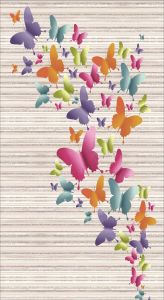 COLORFUL BUTTERFLY NON-SLIP LEATHER BASED DECORATIVE CARPET