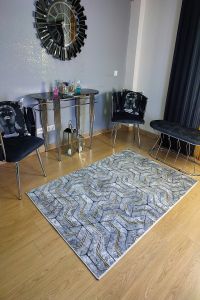 SYMMETRIC PATTERN NON-SLIP DOT BACKING DECORATIVE CARPET, Polyamide Living Room Rugs | Loftry