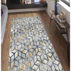 HONEYCPMB PATTERN NON-SLIP DOT BACKING DECORATIVE CARPET, Polyamide Living Room Rugs | Loftry