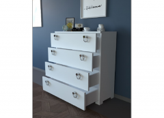 BEX 4-Drawer Dresser - White Dressers & Jewelry Armoires