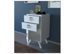 RIYA White Nightstand