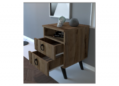 ALYA 2-Drawer Wooden Nightstand