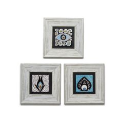 Authentic Amulet and Tulip Painting Set - 23x23 - Colorful Wall Decors