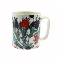 Porcelain Authentic Tulip Design Mug - 8x8 - Colorful Mugs