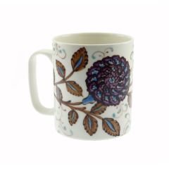 Porcelain Authentic Flower Pattern Mug - 8x8 - White Mugs