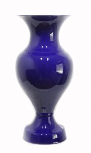 Porcelain Plain Vase - 30x30 - Blue Vases & Jars