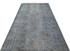 Special Modern Vintage Tumbled Carpet - 270x166 - Blue Area Rugs, Wool Area Rugs