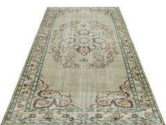 Special Vintage Tumbled Carpet with Unique Beauty - 264x153 - Green Area Rugs, Wool Area Rugs
