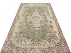Vintage Carpet with Unique Beauty - 270x155 - Brown Area Rugs, Wool Area Rugs