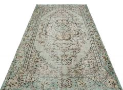 Special Modern Vintage Tumbled Carpet - 281x163 - Green Area Rugs, Wool Area Rugs