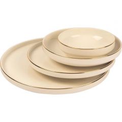 24 Piece Gold Dinnerware, Service for 6