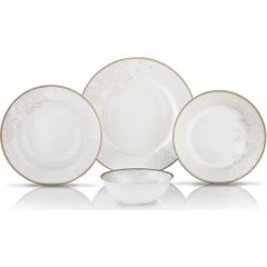 24 Piece Gold Band Dinnerware, Service for 6