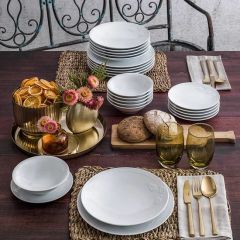 24 Piece Porcelain Dinnerware, Service For 6 