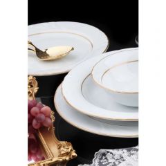 24 Piece Porcelain Dinnerware Set, Service For 6