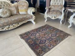 Hand Knotted Kilim Rug, Boho Kilim, Fine Carpet - Vizon Color
