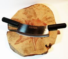 HANDMADE ORIGINAL SURMENE MINCING KNIFE WITH DOUBLE-SIDED HANDLES
