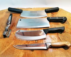 Surmene 5-Piece Cleaver Knife Set, with Knife Sharpener 