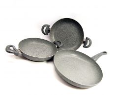 Cast Granite Pan Set of 3 22-24-28 Cm