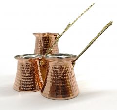 Copper Coffee Pot, Set of 3