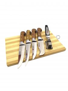 Surmene Original 6-Piece Knife Set including Cutting Board and Sharpener
