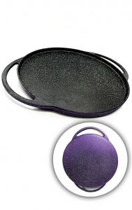 Pancake Flatbread Crepe Multipurpose Cast Iron Pan 34 Cm Purple