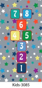 Star Hopscotch Kids Room Rug