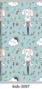 Biking Elephant Kids Room Rug