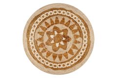 Ethnic Flowers Woven Rush Living Room Rug | Loftry