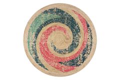 Wave Jute Knitted Circle Rug | Loftry