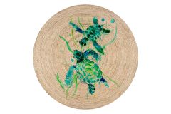 Caretta Caretta Jute Knitted Carpet Wicker Circle Rug | Loftry