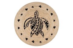 Turtle Jute Knitted Carpet Wicker Rug Circle Rug | Loftry