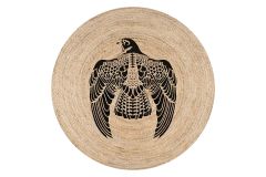 Aguila Tortuga Jute Knitted Carpet Wicker Circle Rug | Loftry
