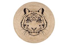 Tiger Jute Knitted Carpet Wicker Circle Rug | Loftry