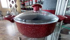 GRANITE FLAT POT 4NO:30*8