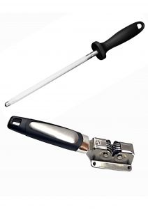 Surmene Knife Sharpener and Sharpening Rod, set of 2