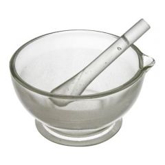 Glass Mortar Mortar and Pestle - 15x15 - Clear Utensils & Kitchen Gadgets, Glass Utensils & Kitchen Gadgets