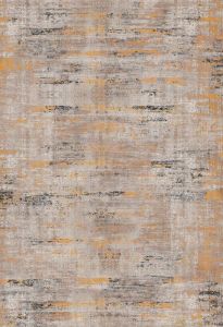 Modern Beige and Orange Washable Area Rug