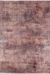 Modern Brown and Copper Washable Area Rug