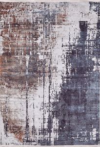 Modern Brown and Black Washable Area Rug