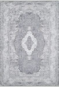 Avangarde Grey and Blue Washable Carpet