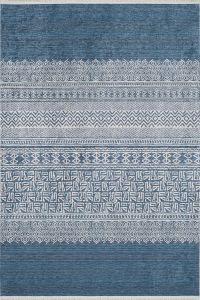Bohemian Blue Washable Carpet