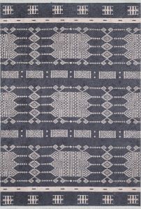 Bohemian Black Washable Carpet 3