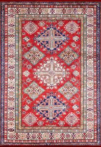 Ethnic Design Red Washable Area Rug