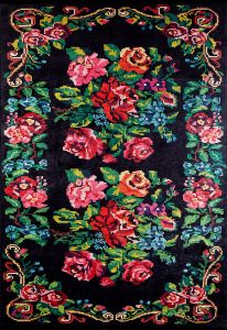 Karabakh Black Washable Area Rug